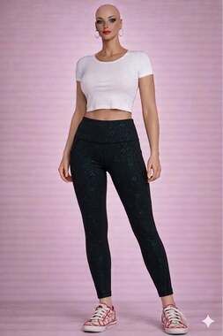 lululemon Fast and Free High-Rise Tight 25" Nulux - Snakeshift Emboss Black. Siz